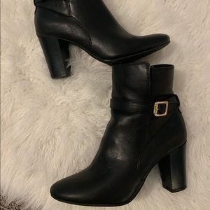 Block Heel Black Booties